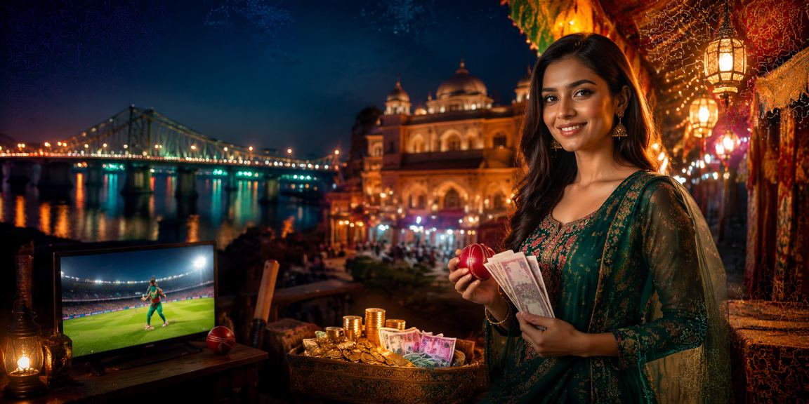 রাজশাহী নাইট মার্কেটে রাতে একজন তরুণ ক্রিকেট বেটিং করছেন taka প্ল্যাটফর্মে