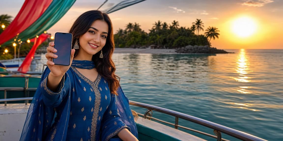 সেন্ট মার্টিন দ্বীপে স্মার্টফোনে ক্যাসিনো খেলছেন একজন নারী সদস্য