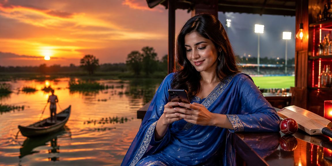তাঙ্গুয়ার হাওরে ক্রিকেট বেটিং নিয়ে আলোচনা করছেন দুই নারী